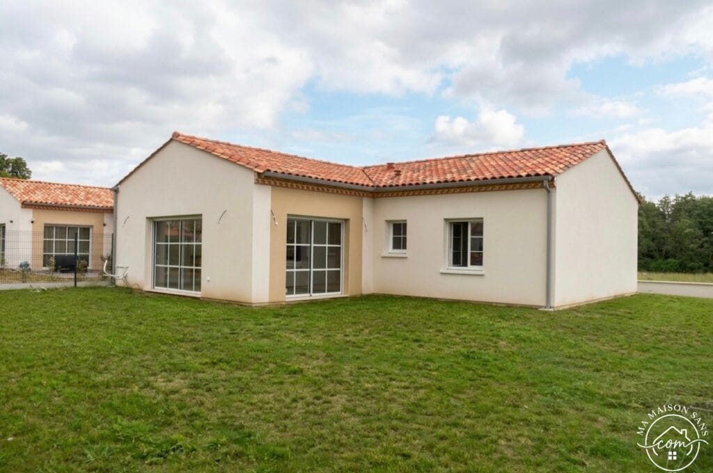 façade arrière vue du jardin